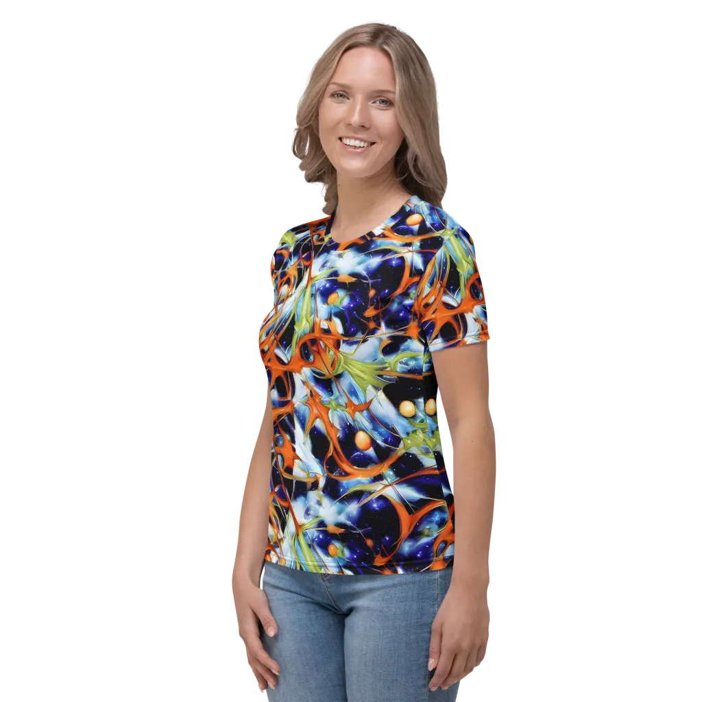 Astral Citrus on Women's Crew Neck T-Shirt — Left