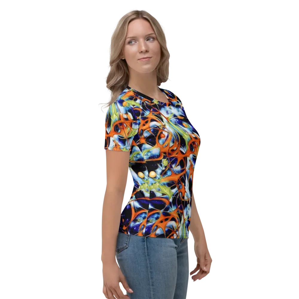 Astral Citrus on Women's Crew Neck T-Shirt — Right