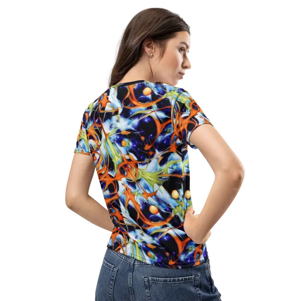 Astral Citrus on Women's Crew Neck T-Shirt — Back