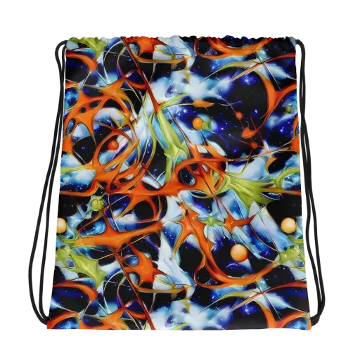 Astral Citrus on a Drawstring Bag