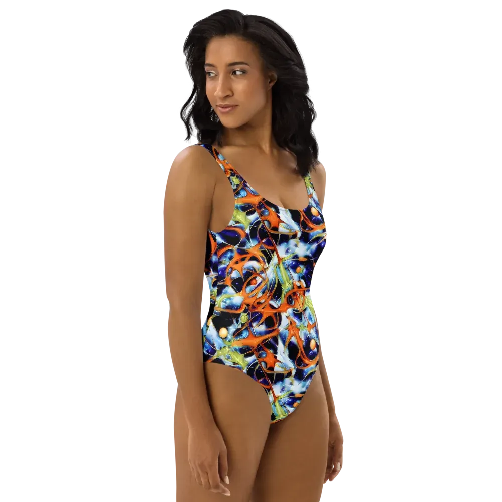 Astral Citrus on One-Piece Swimsuit — Right