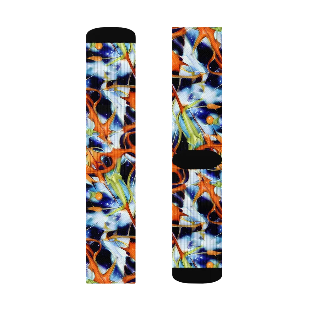 Astral Citrus on Socks — Right Sock