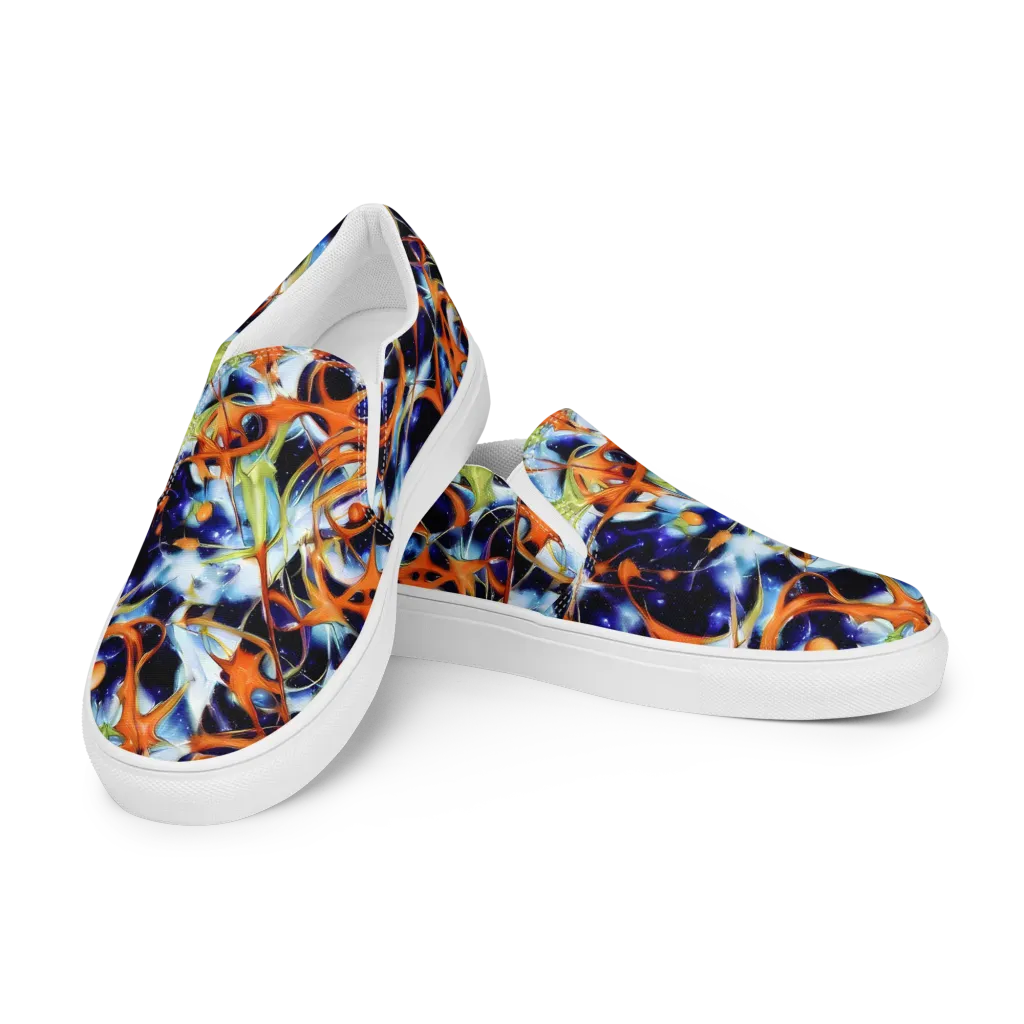 Astral Citrus on Women's Slip-On Canvas Shoes — Left Front