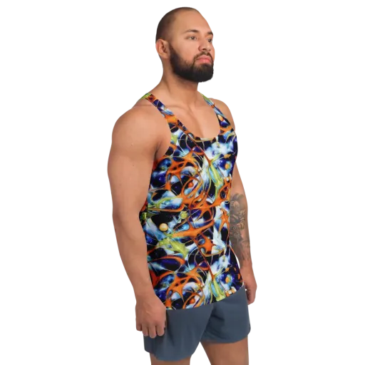 Astral Citrus on a Men's Tank Top