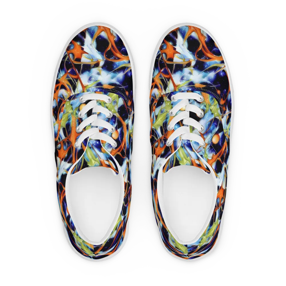 Astral Citrus on Men's Lace-Up Canvas Shoes — Front