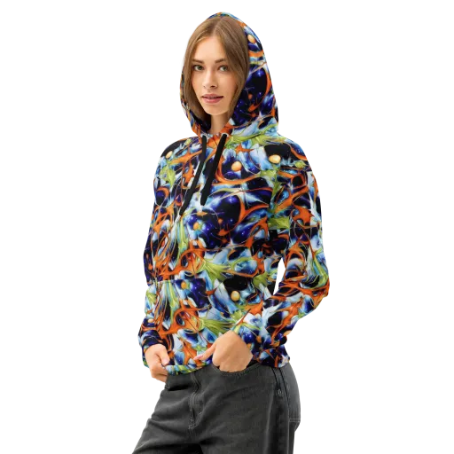 Astral Citrus on a Cotton Hoodie