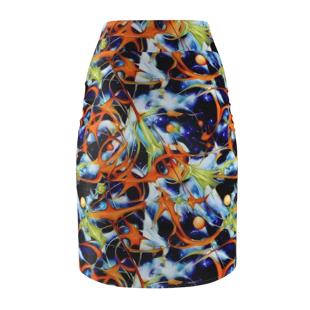 Astral Citrus on Pencil Skirt — Back