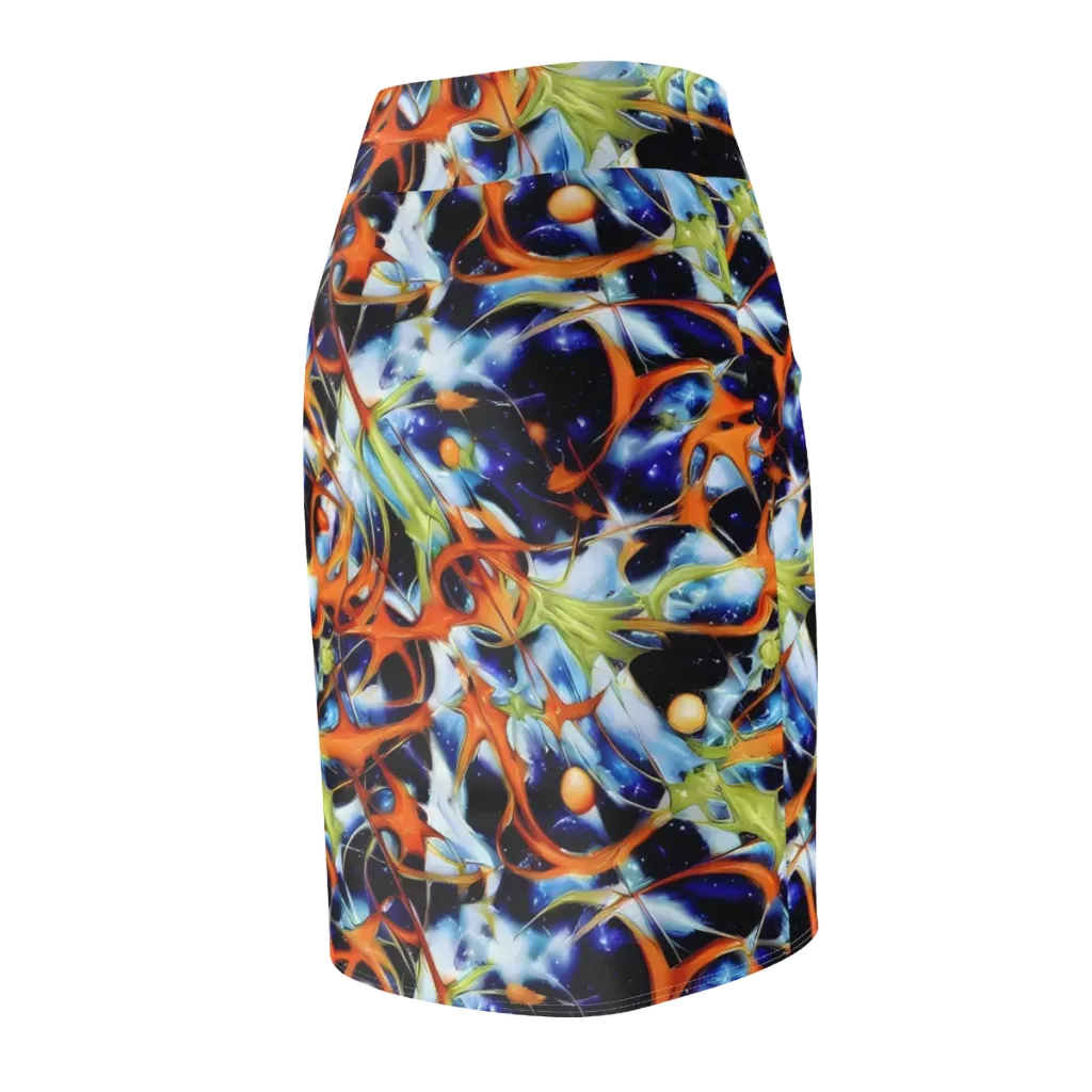 Astral Citrus on Pencil Skirt — Back Side