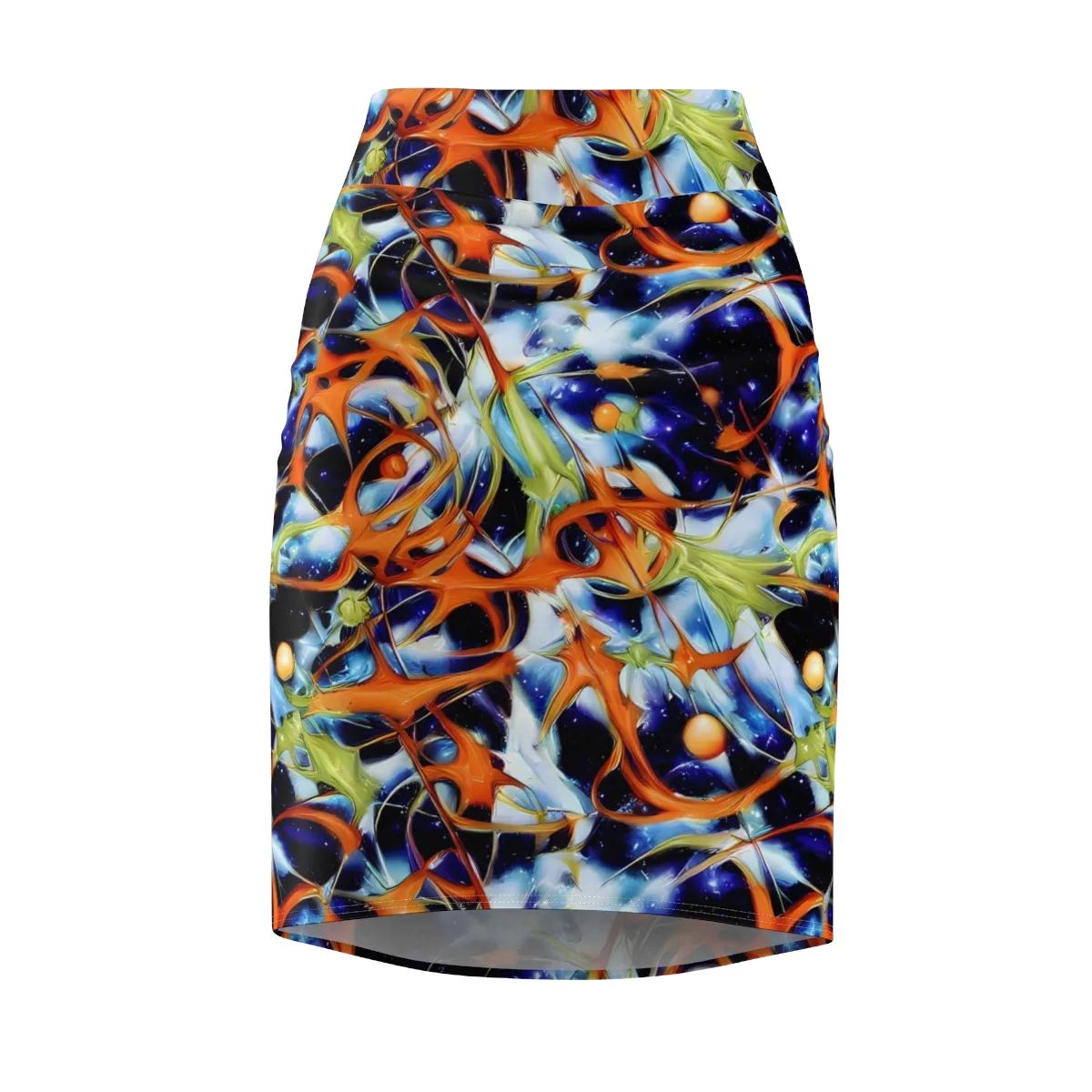 Astral Citrus on Pencil Skirt — Front