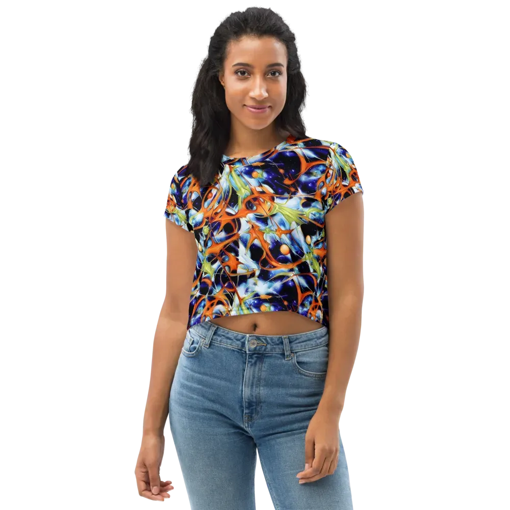 Astral Citrus on Crop Tee — Front