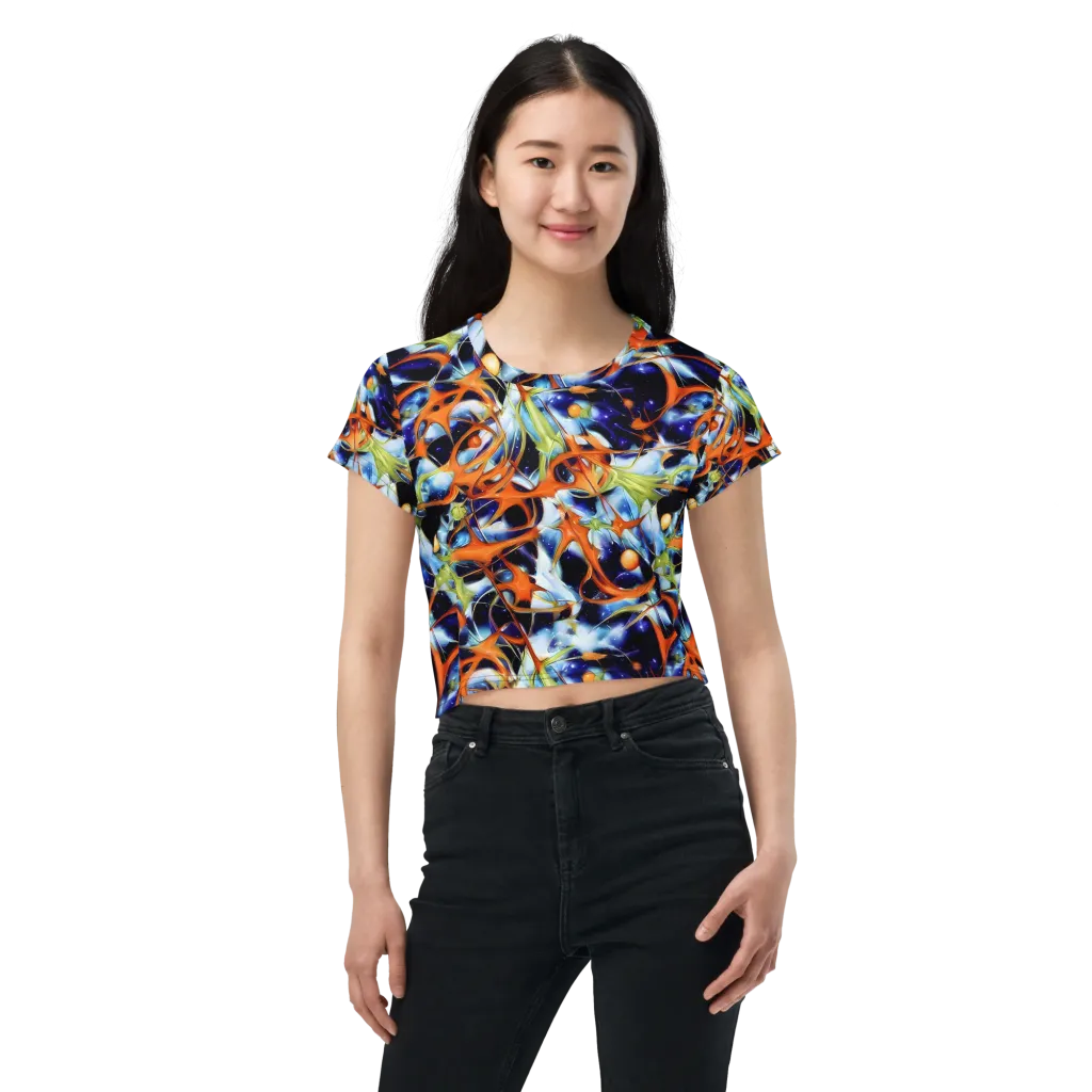 Astral Citrus on Crop Tee — Front