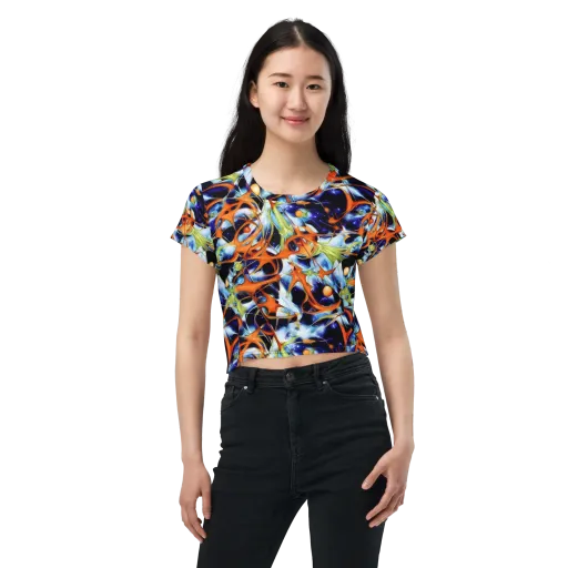 Astral Citrus on a Crop Tee