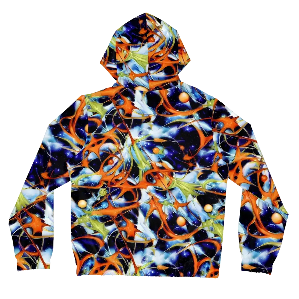 Astral Citrus on Women's Full-Zip Hoodie — Back