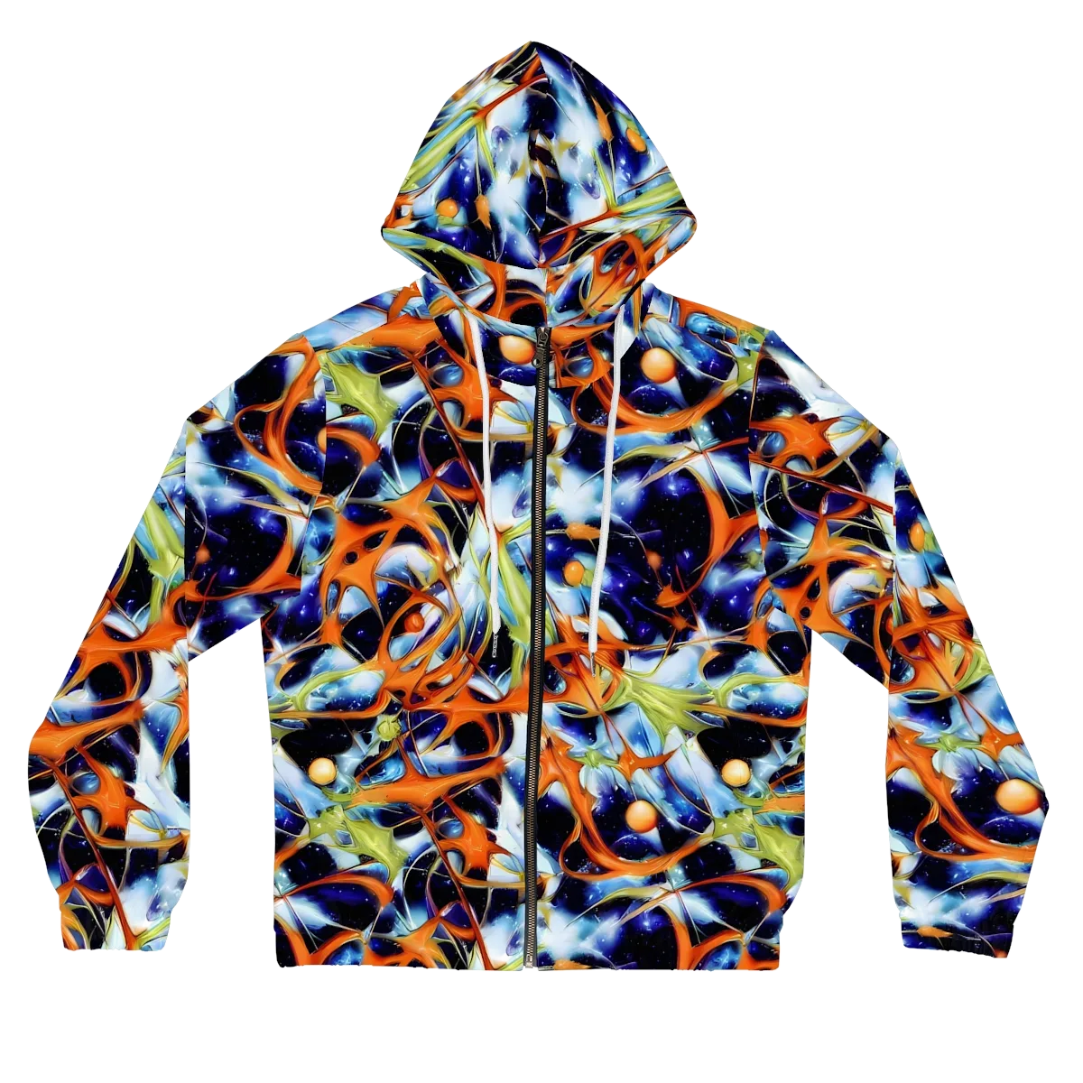 Astral Citrus on Women's Full-Zip Hoodie — Front