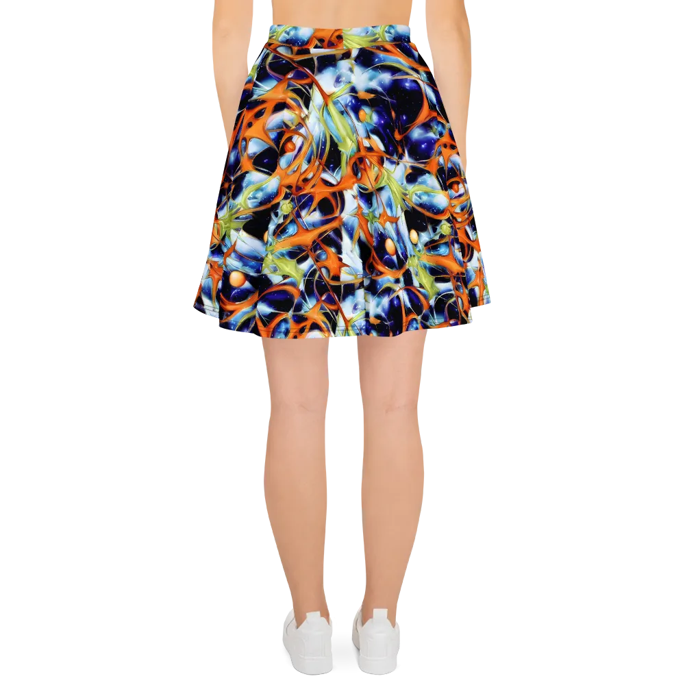 Astral Citrus on Skater Skirt — Back