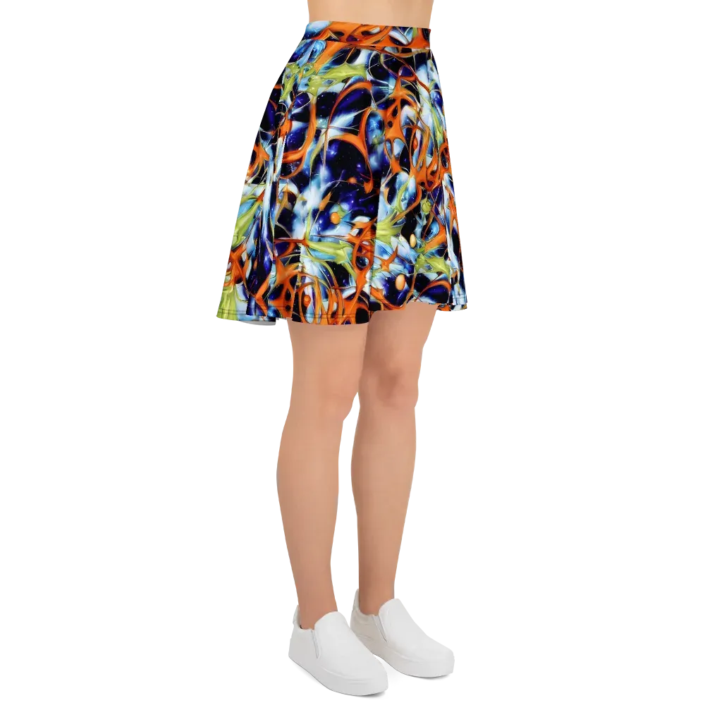 Astral Citrus on Skater Skirt — Right