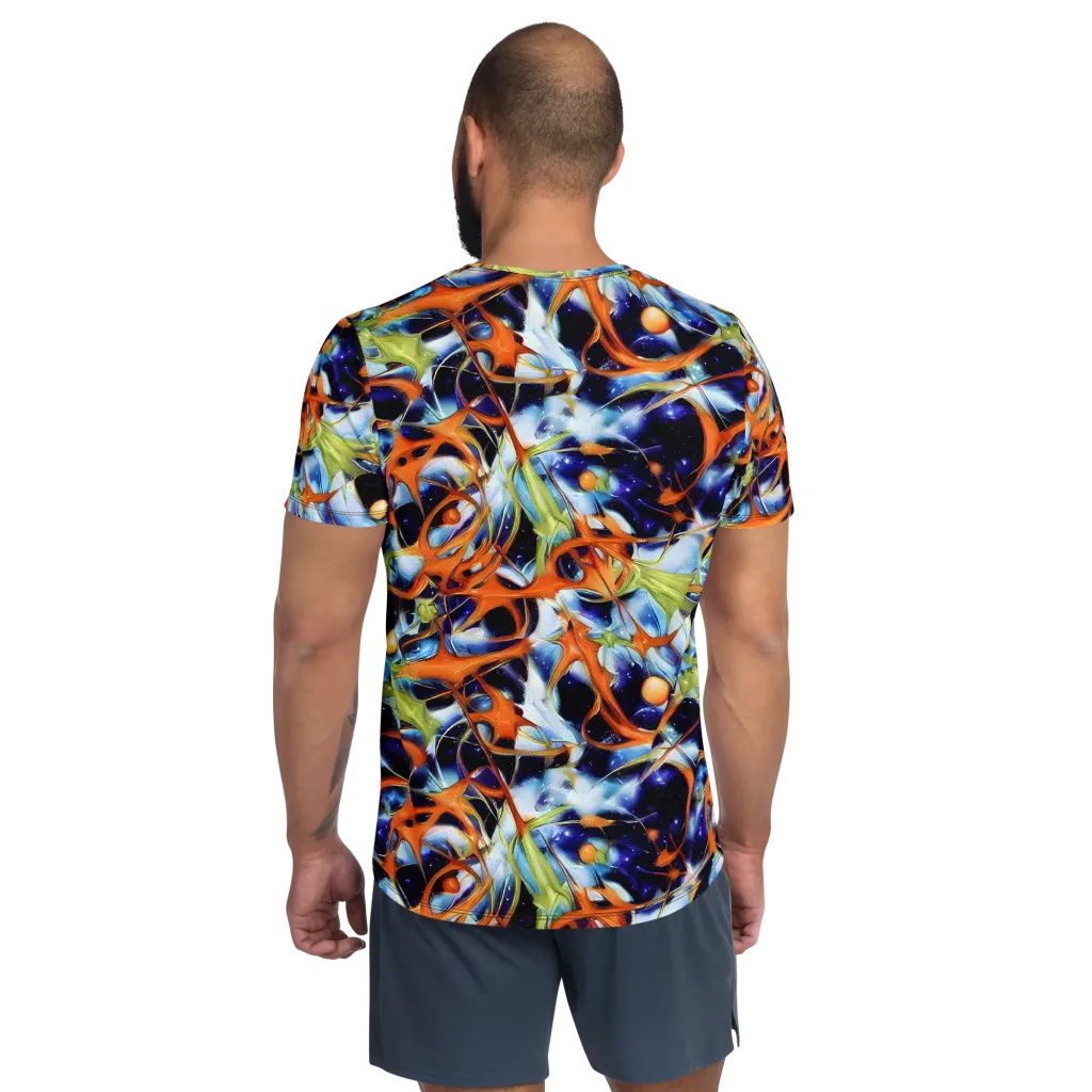 Astral Citrus on Men's Athletic T-Shirt — Back