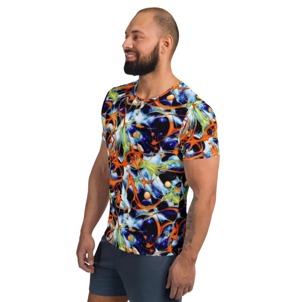 Astral Citrus on Men's Athletic T-Shirt — Left