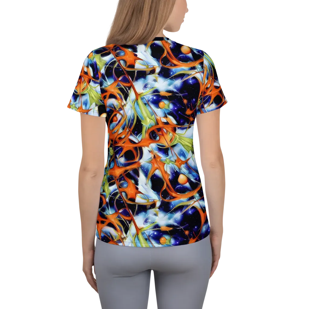 Astral Citrus on Women's Athletic T-Shirt — Back