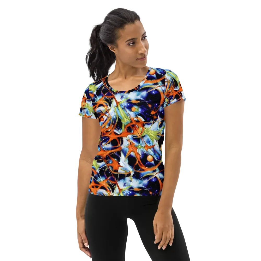Astral Citrus on Women's Athletic T-Shirt — Front
