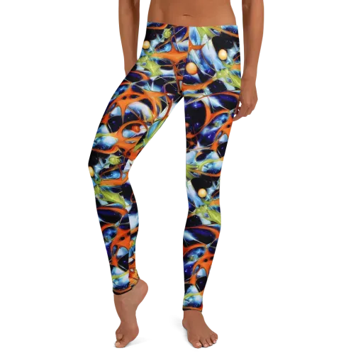 Astral Citrus on a Leggings