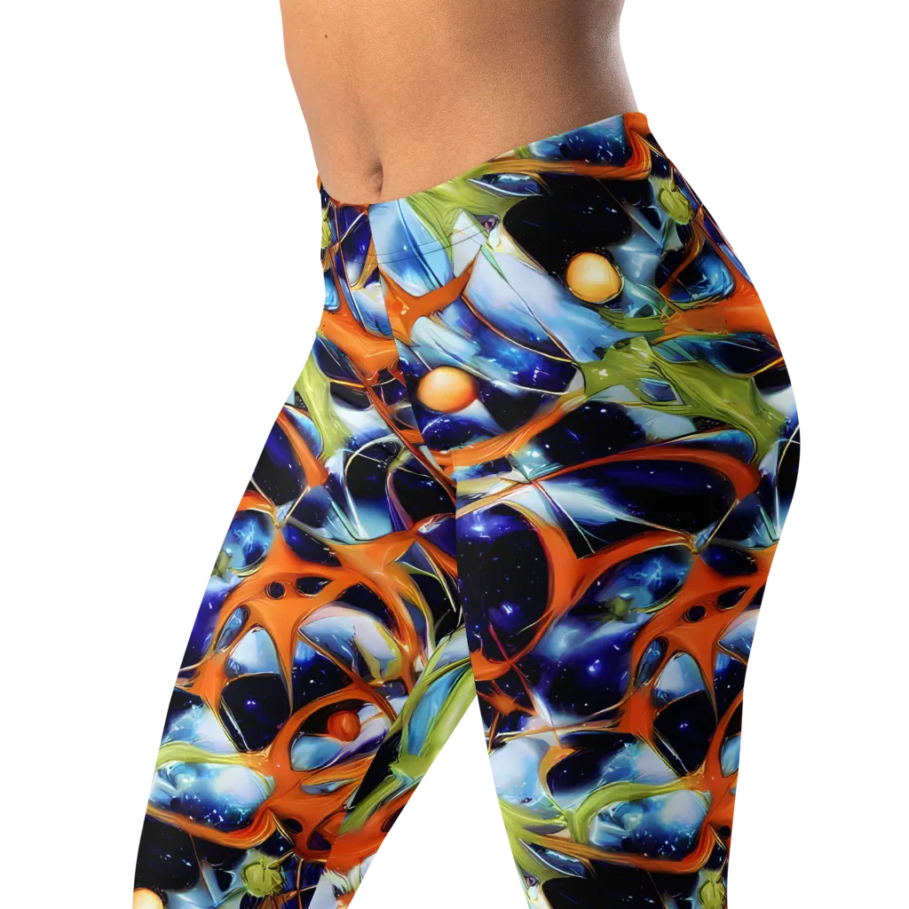 Astral Citrus on Leggings — Left Front