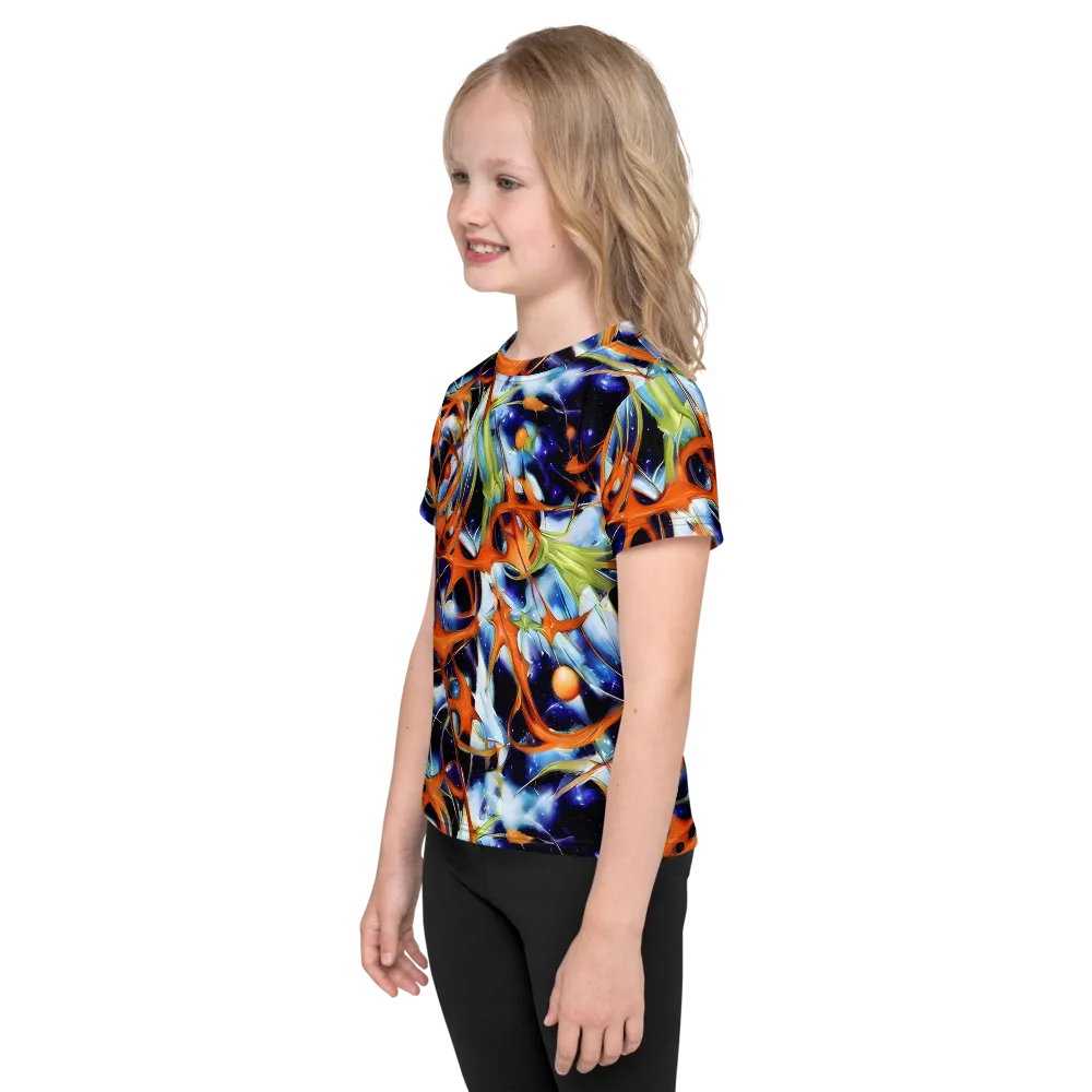 Astral Citrus on Kids Crew Neck T-Shirt — Left
