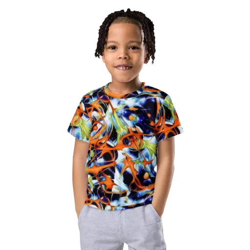 Astral Citrus on a Kids Crew Neck T-Shirt