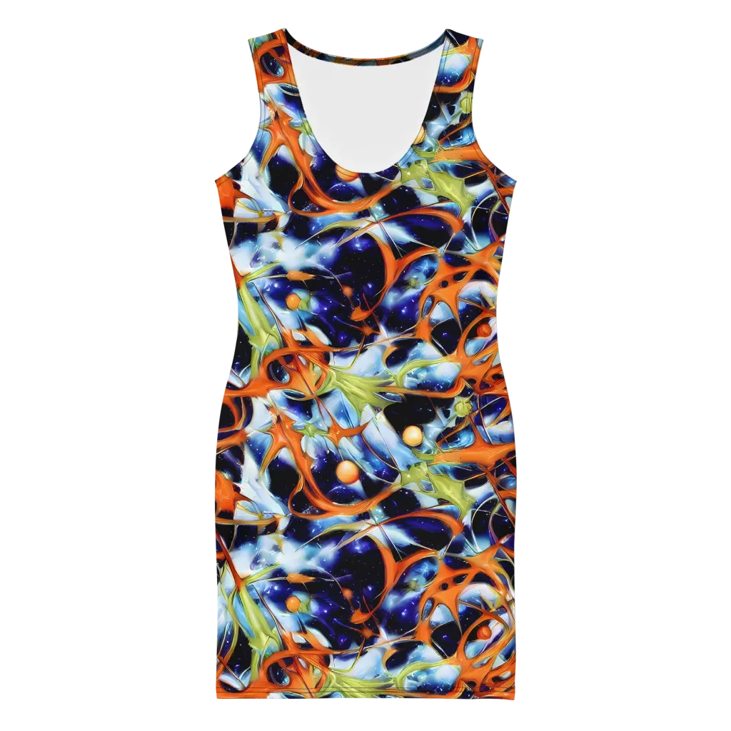 Astral Citrus on Bodycon Dress — Front