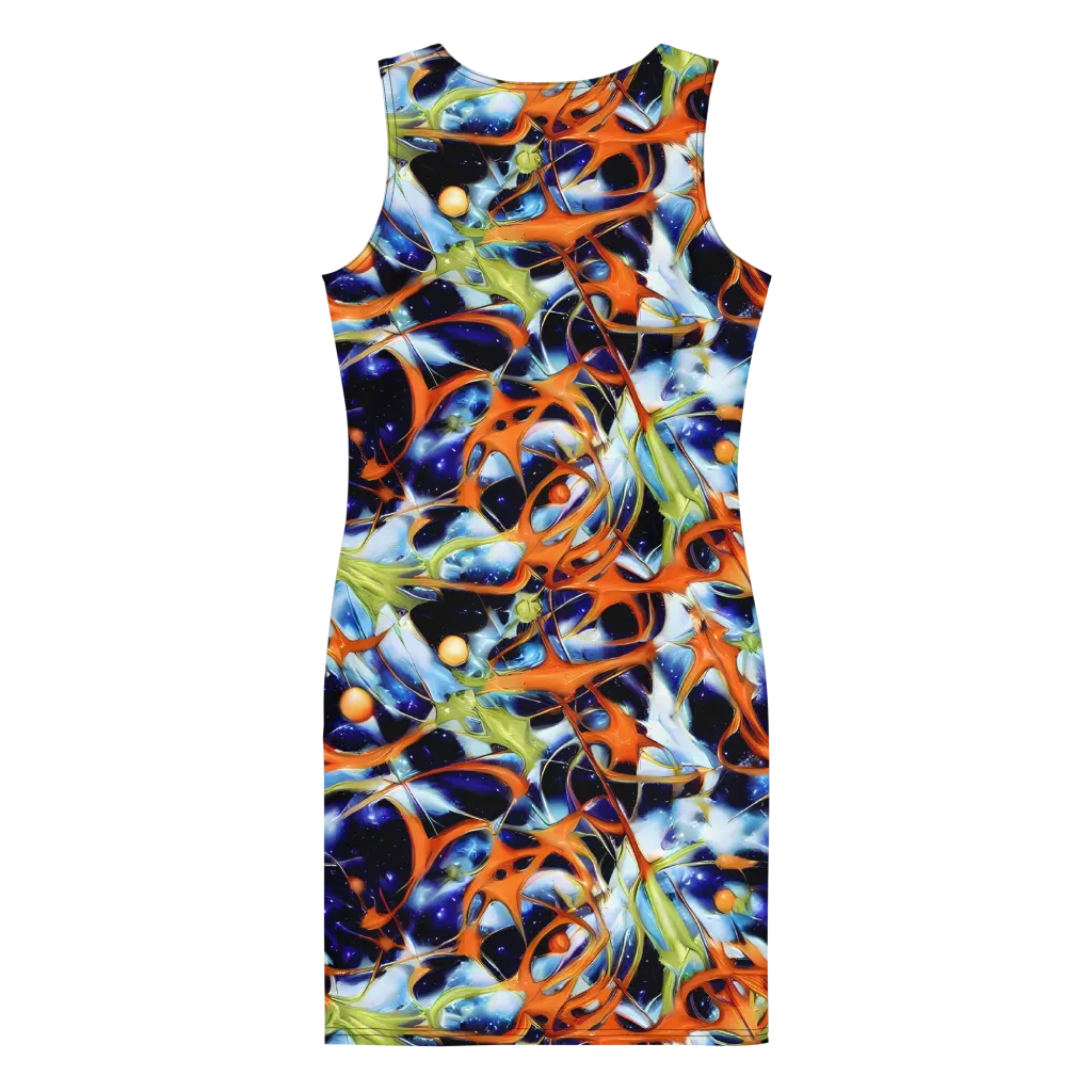 Astral Citrus on Bodycon Dress — Back
