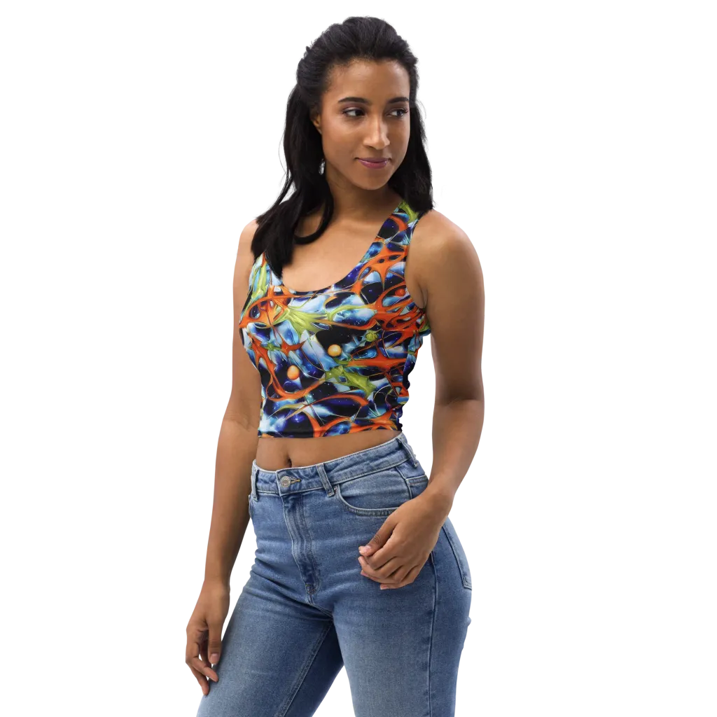 Astral Citrus on Crop Top — Left Front
