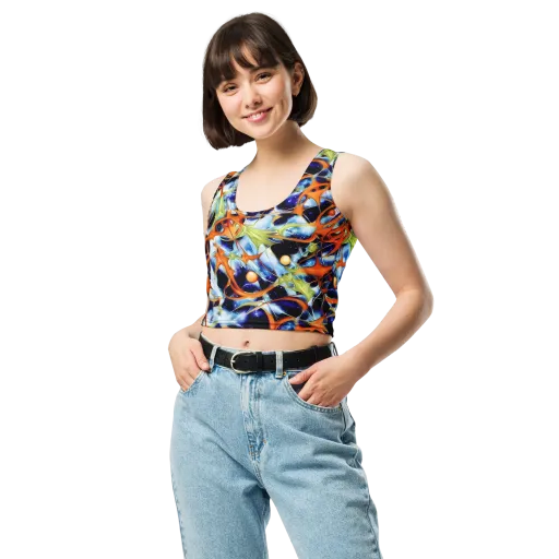 Astral Citrus on a Crop Top