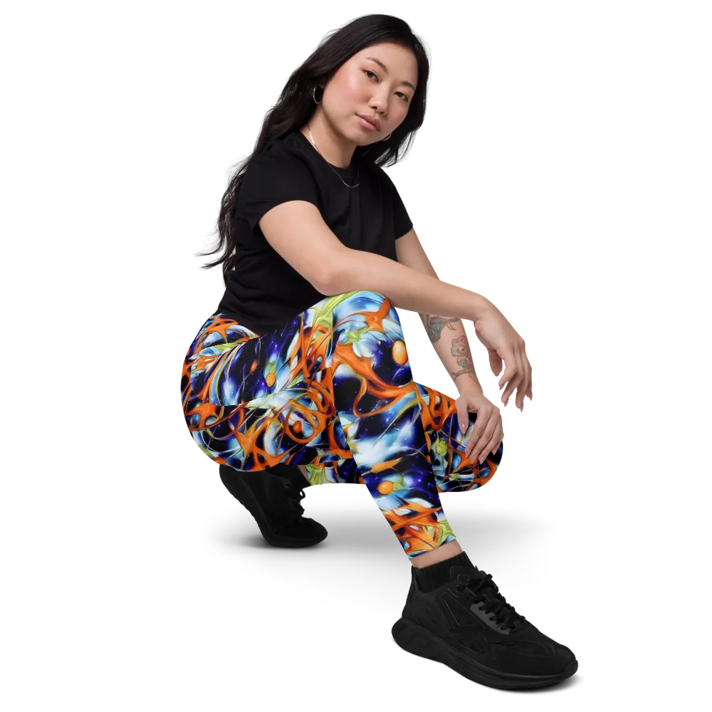 Astral Citrus on Leggings with Pockets — Right Front