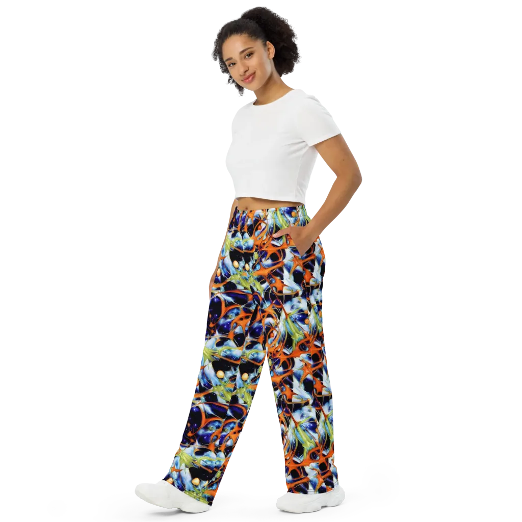 Astral Citrus on Wide-Leg Pants — Left Front