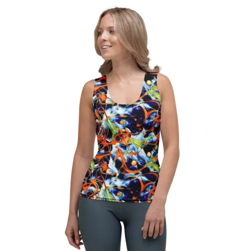Astral Citrus on a Women's Tank Top