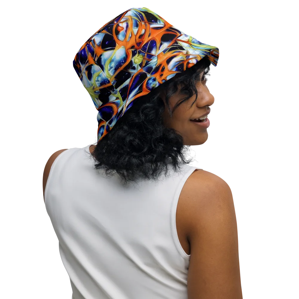 Astral Citrus on Reversible Bucket Hat — Right Outside