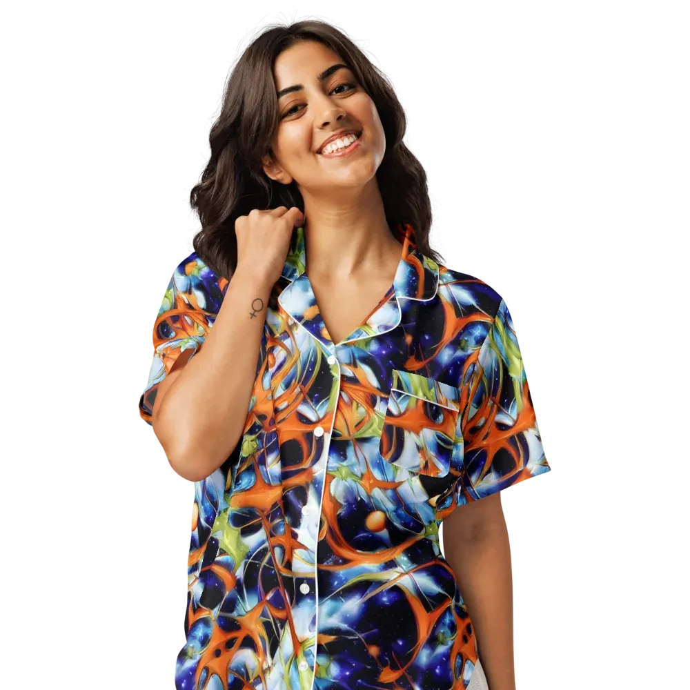 Astral Citrus on Women's Short Sleeve Pajama Top — Front