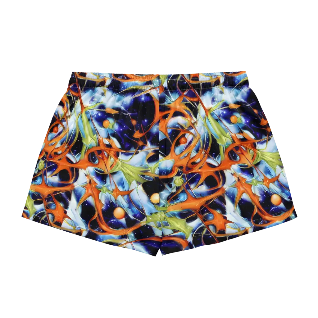 Astral Citrus on Women's Pajama Shorts — Back