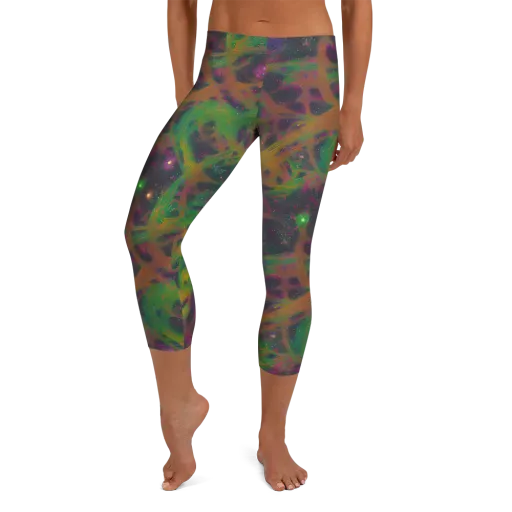 Starfall Reverie on a Capri Leggings