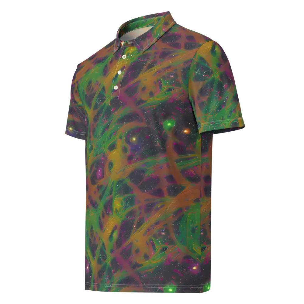 Starfall Reverie on Men's Slim Fit Polo Shirt — Left Front