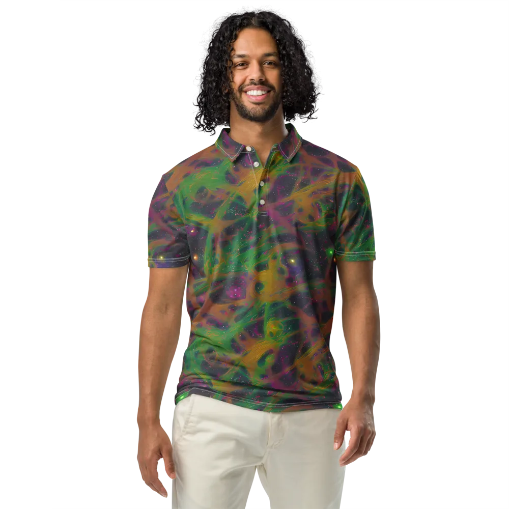 Starfall Reverie on Men's Slim Fit Polo Shirt — Front