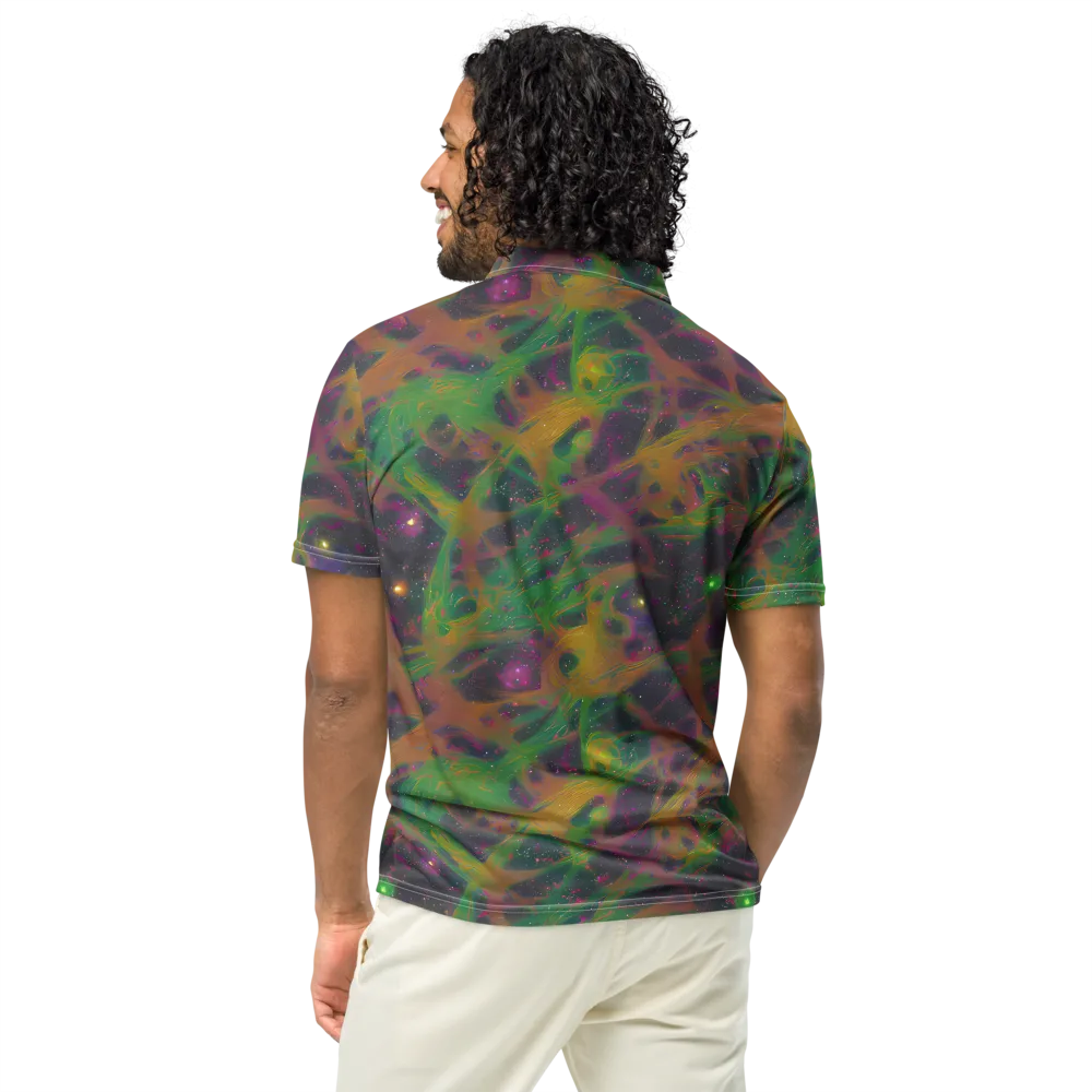 Starfall Reverie on Men's Slim Fit Polo Shirt — Back