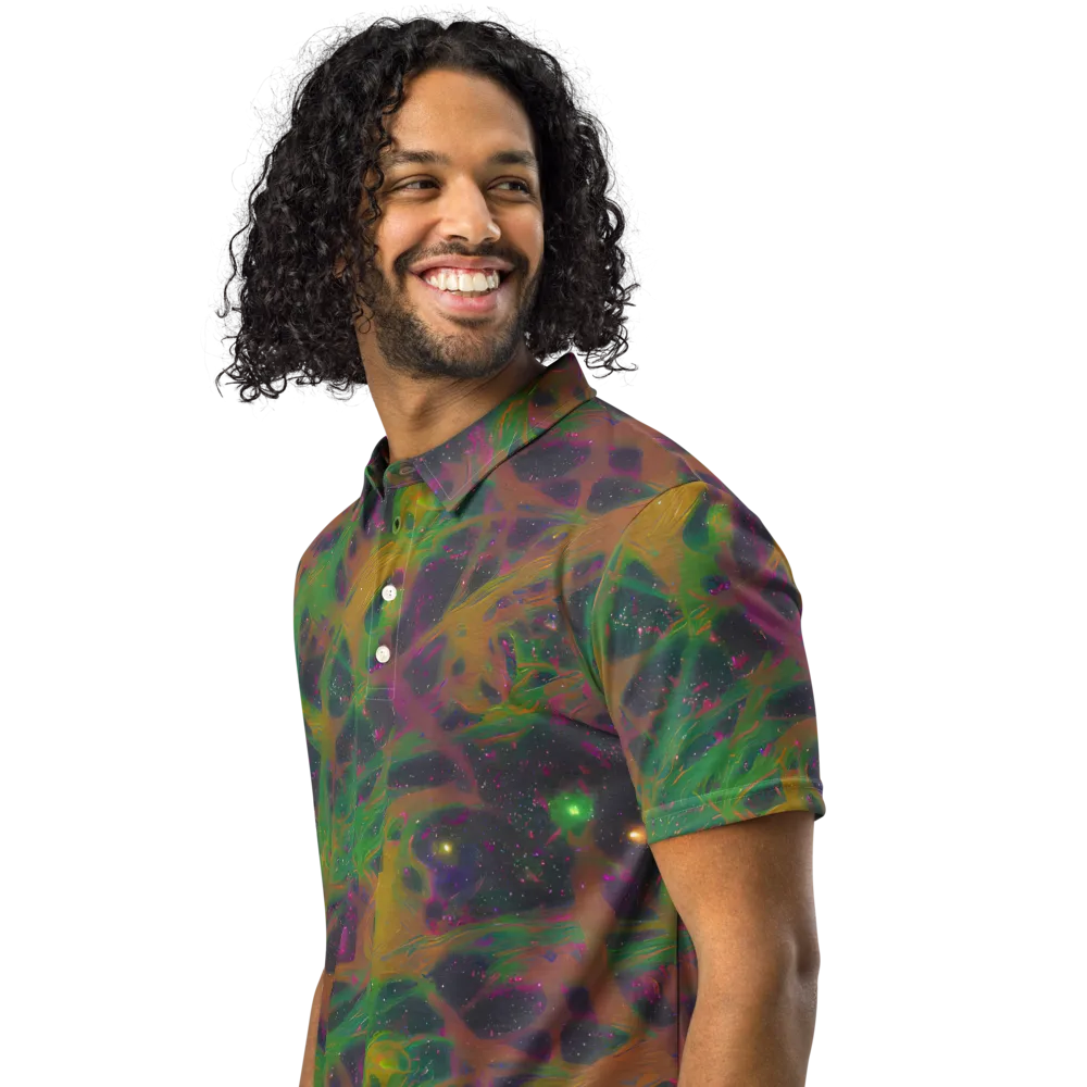 Starfall Reverie on Men's Slim Fit Polo Shirt — Left Front