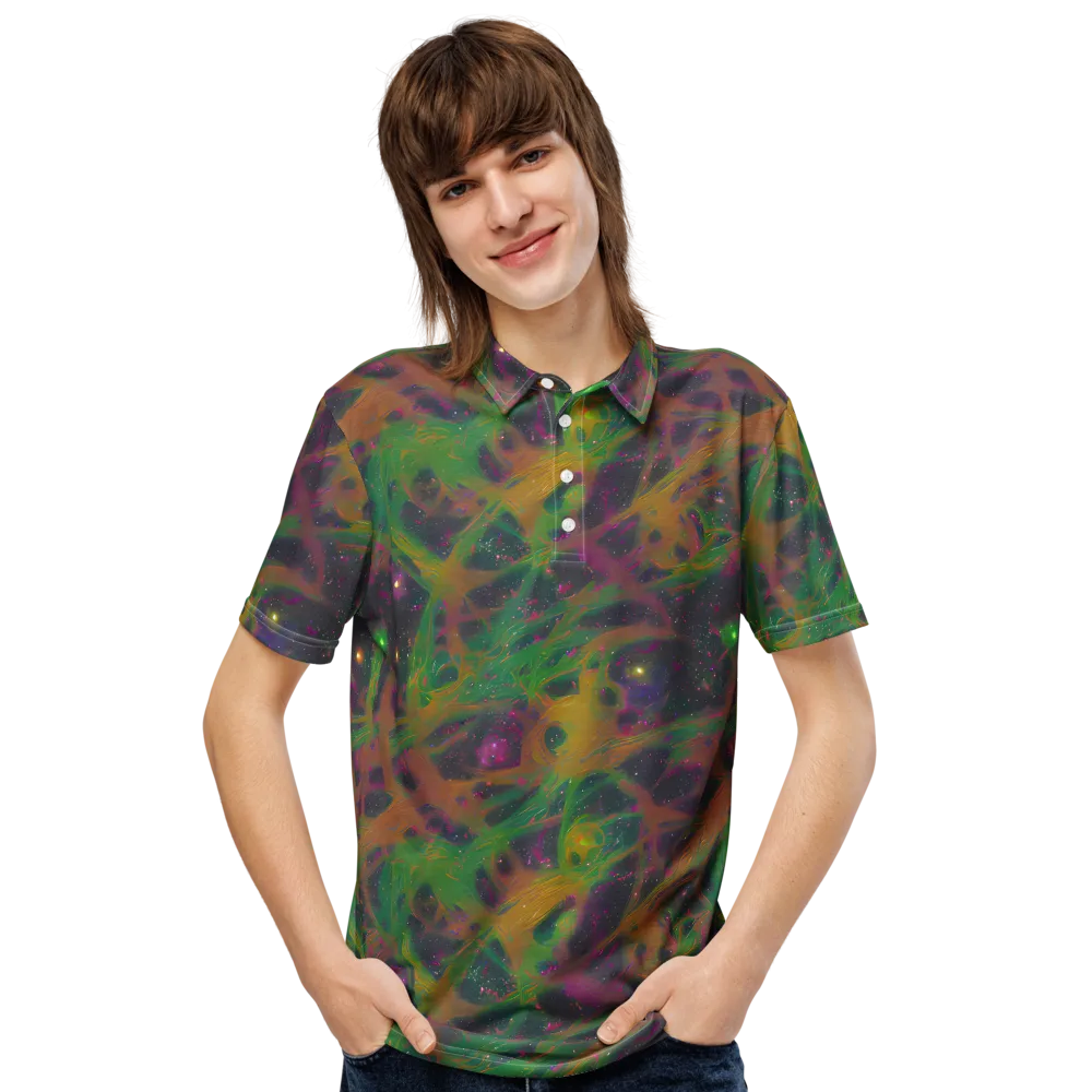 Starfall Reverie on Men's Slim Fit Polo Shirt — Front