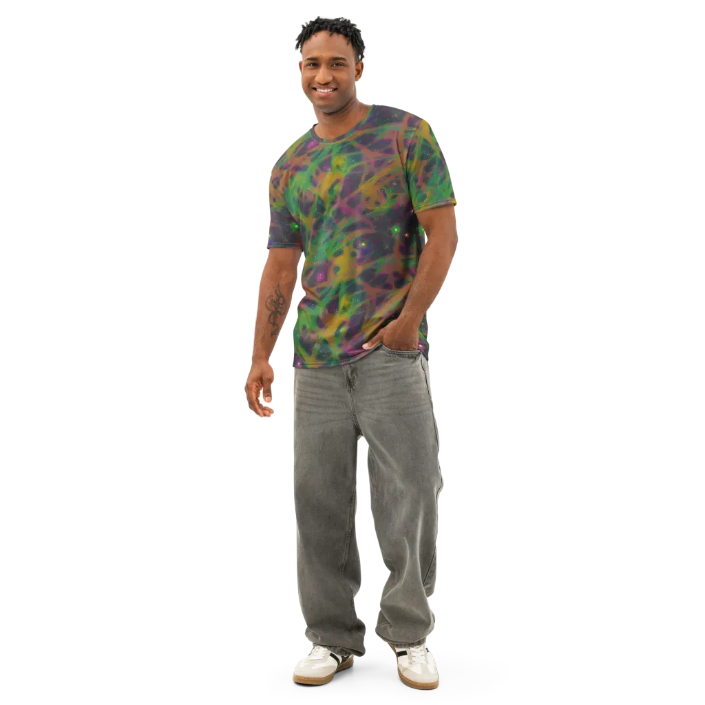 Starfall Reverie on Men's Cotton Crew Neck T-Shirt — Front