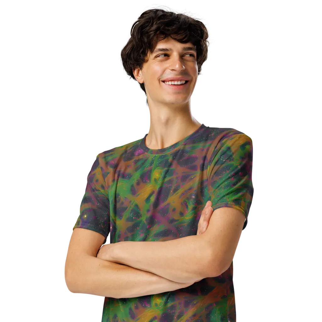 Starfall Reverie on Men's Crew Neck T-Shirt — Left Front