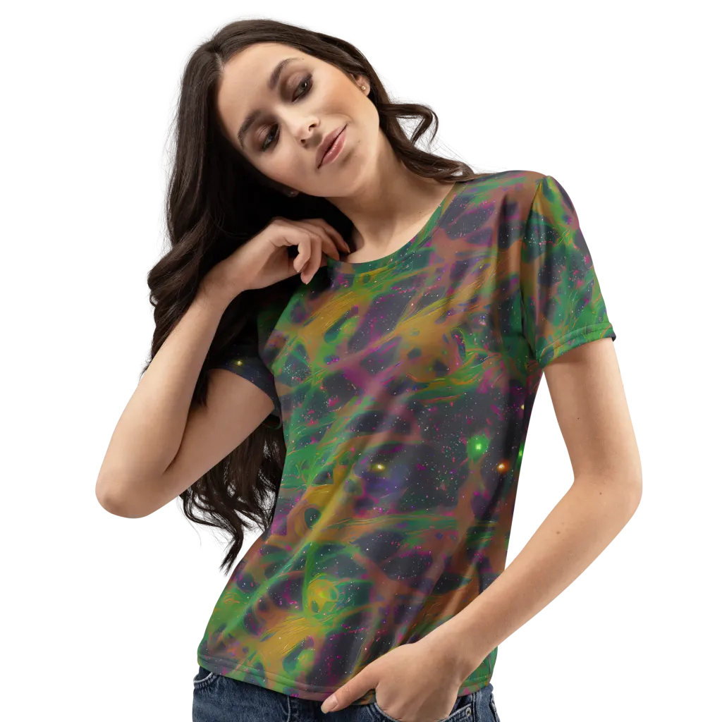 Starfall Reverie on Women's Crew Neck T-Shirt — Left Front