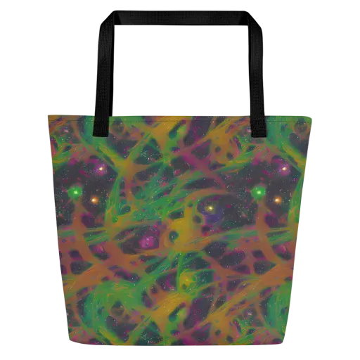 Starfall Reverie on a Large Tote Bag W/ Pocket