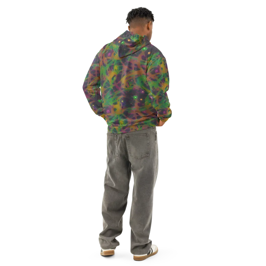 Starfall Reverie on Cotton Hoodie — Back