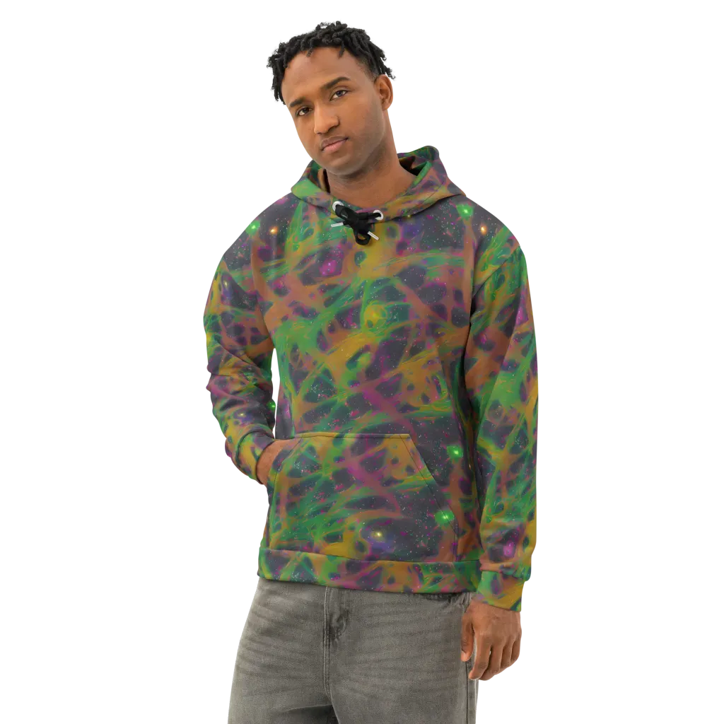 Starfall Reverie on Cotton Hoodie — Left Front